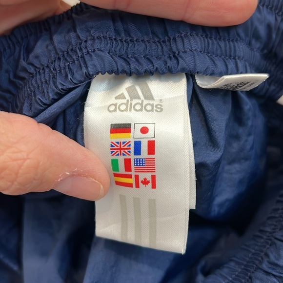 Adidas men’s Blue Jogger track pants with White Stripes size large. - Picture 11 of 12